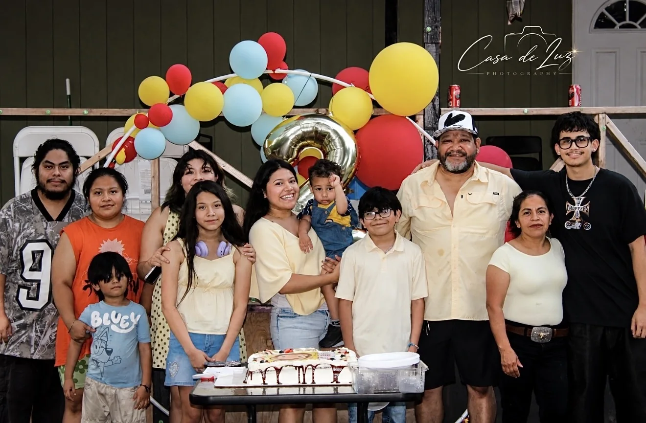 Family gathered for a birthday celebration